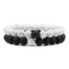 H898e659e24c34391b750f6de93406108s.webp Bracelet en pierres naturelles blanches et noires pour couple 8mm