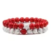 Hc1aac31183c541bba23fcf2ea256ae13P.webp Bracelet de couple en pierres naturelles rouges et blanches 8 mm