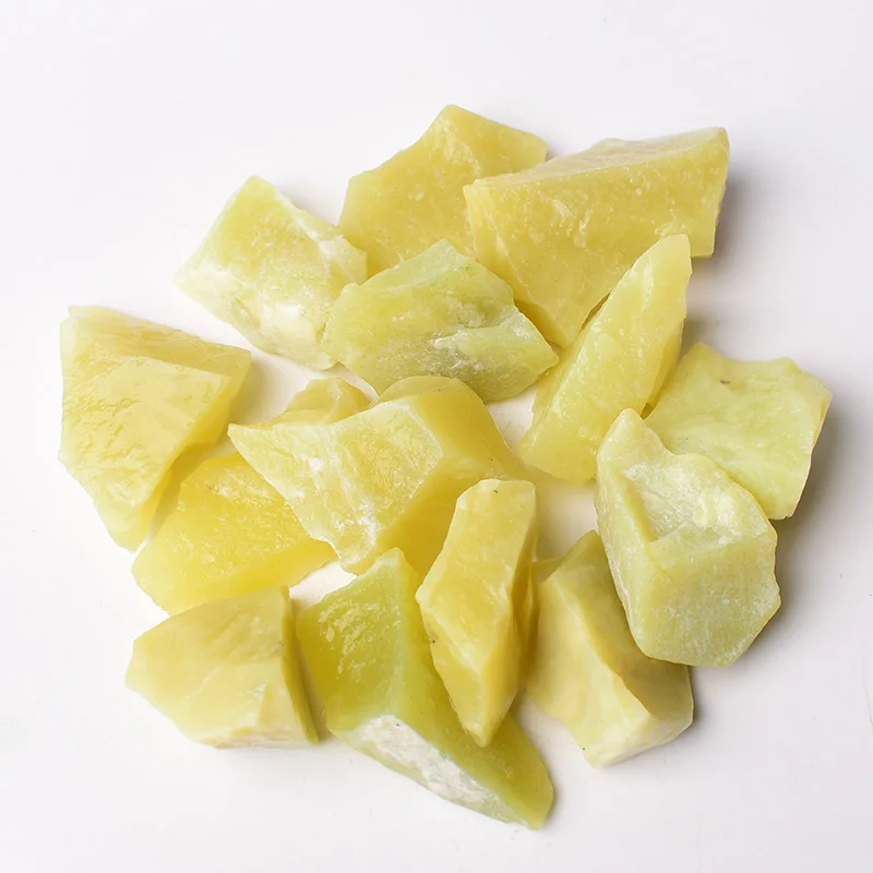 Pierres naturelles irrégulières en jade citron 100g
