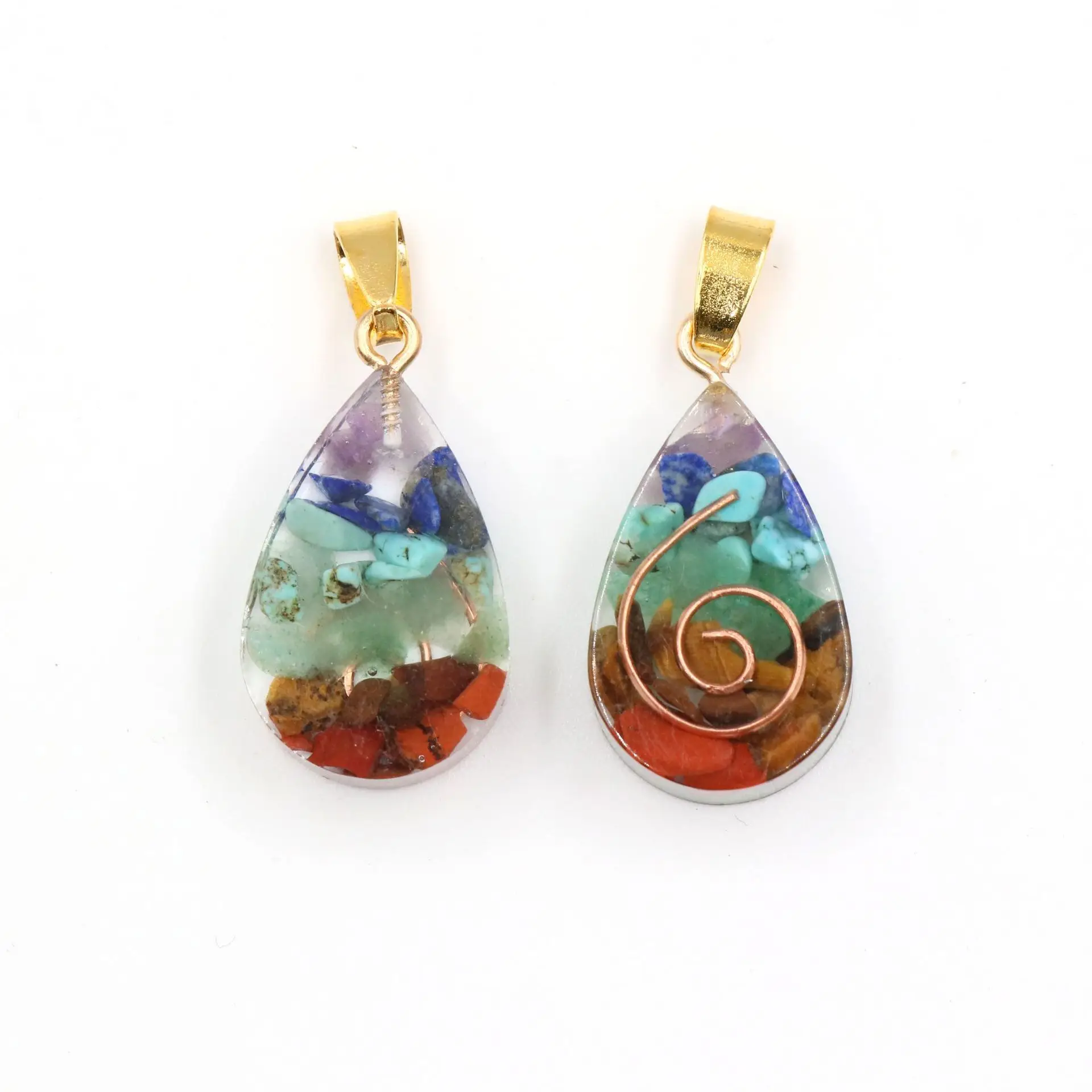 Pendentif en pierre naturelle 7 Chakras – Image 2